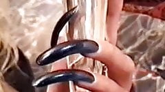 Long nail masturbation
